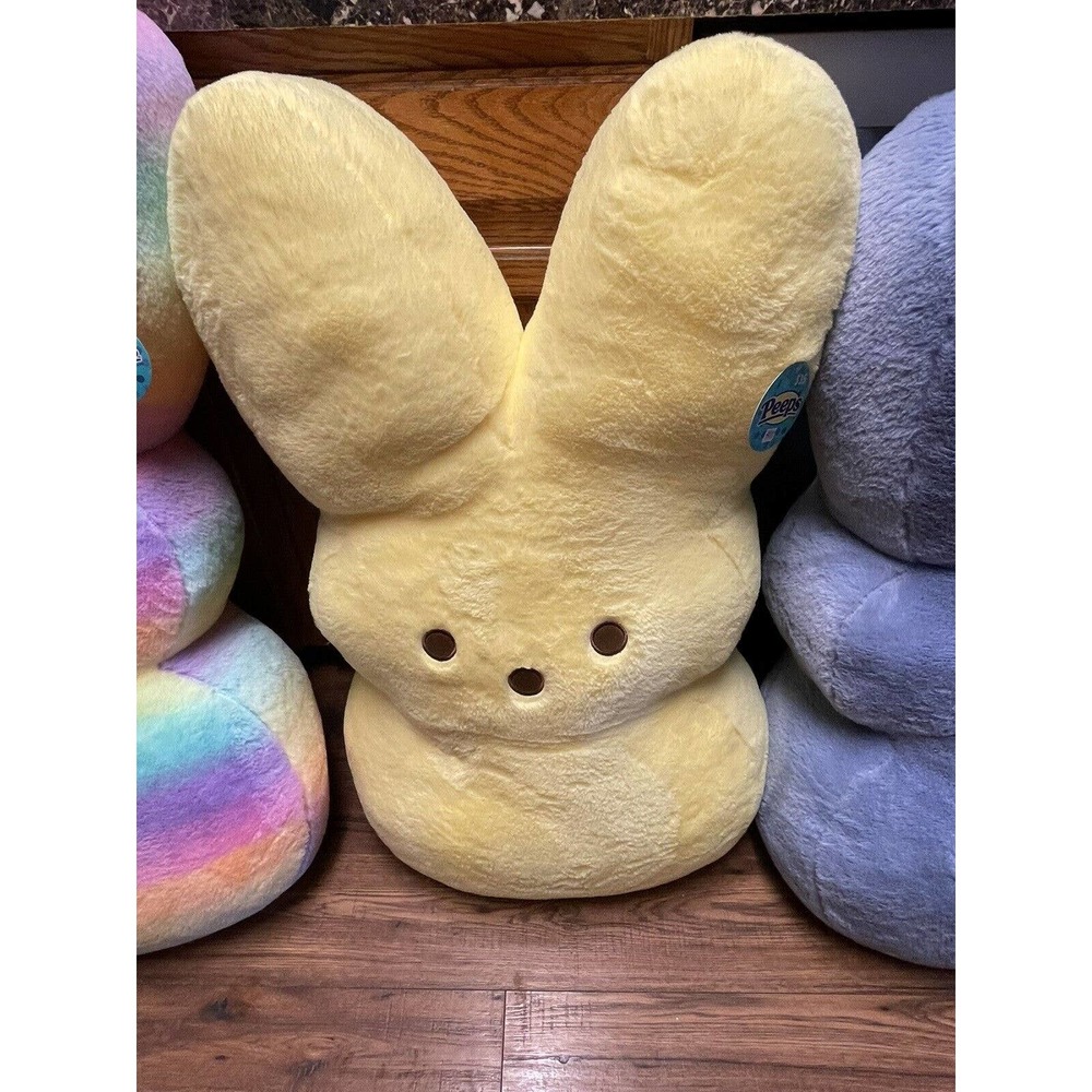 Peeps Jumbo Plush Yellow Pastel Easter Bunny Stuffed XL Giant 38" New 2022